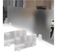Frosted Acrylic Desk Privacy Panel Divider - 2PCS Freending Office Partits, 39"x20" Protective Desktop Sn for Home & Office, Clamps Included