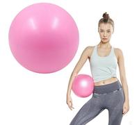 Frosted Anti-Burst Pilates Ball 25cm, Small Yoga Fitness Ball for Core Strength Training, Balance and Stability Exercises, Physical Therapy Equipment, Home Gym and Office Seating Support(Pink)