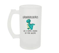 Frosted Beer Stein Grandadasaurus Like A Normal Grandad, But More Awesome 60 SECOND MAKEOVER White One Size