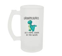 Frosted Beer Stein Grandpasaurus Like A Normal Grandpa, But More Awesome 60 SECOND MAKEOVER White One Size