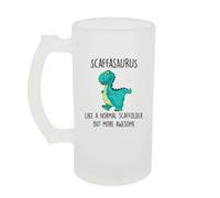 Frosted Beer Stein Scaffasaurus Like A Normal Scaffolder, But More Awesome Glass 60 SECOND MAKEOVER White One Size