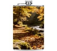 Frosted Berries on Twigs Elegant Portable Flask for on-The-Go Refreshment - Leakproof and Durable Companion