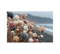 Frosted Bloom Pattern Wooden Jigsaw Puzzle Horizontal 300 Pieces for Family Leisure and Creativity Enhancement