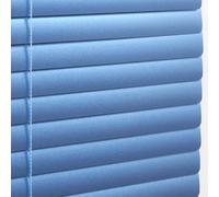 Frosted Blue Aluminium Metal Venetian Blinds Slat Home Office Blind Window Thin Slats Kitchen Blinds Blackout Shutters Child Safe Home Office, Customisable (120×120cm)