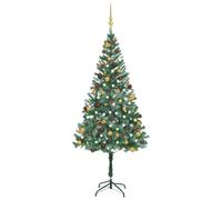 Frosted Christmas Tree Christmas Display Tree with LEDs and Ball Set vidaXL
