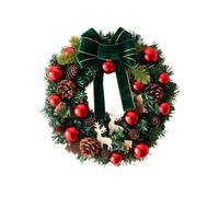 Frosted Christmas Wreath with Pinecones for Front Door | Sturdy metal frame for front door, wall or mantel. A classic holiday welcome for any home.