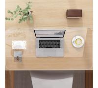 Frosted Clear Desk Writing Mat, Non-Slip PVC Desk Protector Pad with Round Edge, Anti-Static Heat Resistant Waterproof Tablecloths for Home Office,Frosted 1mm,20x29in