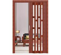 Frosted Clear Sliding Door for Hallway Bathroom Kitchen Laundry, Interior Room Separation Retractable Door