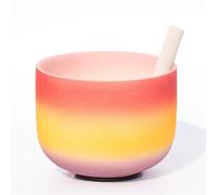 Frosted Crystal Singing Bowl - 3 Colour Mix, Hand Polishing Chakra Sound Bowl Sound Healing Instrument, Gift for Yoga Meditation Zen (Color : A_12Inch 440Hz)