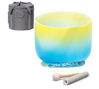 Frosted Crystal Singing Bowls 8/10/12 Inch Three Colors With Free Bag For Yoga, Chakra, Meditation Gifts, Unique Gifts For Women,E Note,10 Inch