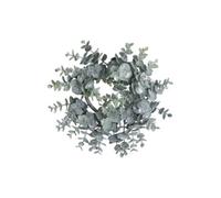 Frosted Eucalyptus Candle Wreath Winter Decor Centerpiece
