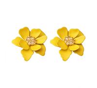 Frosted Flower Ear Accessories Sweet Natural Temperament Fashionable Ethnic Style Double Hoops Studs