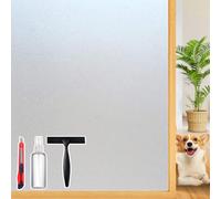 Frosted Glass Window Privacy Film Decorative with Tools, 2 Way Frosting Privacy Window Film for Glass Windows, Static Cling Window Tint for Home Anti-UV, Window Covering Clings 17.5" by 78.74"