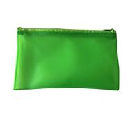 Frosted Green Pencil Case 8x5 Inch - See Through Exam Clear Translucent
