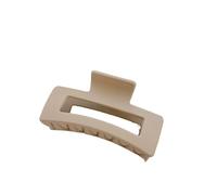 Frosted large shark clip, women's hairpin, grab clip, lazy hairpin(Light brown)
