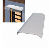 Frosted Material Door Awnings Exterior Rain and Snow, No Brackets Window Plastic Rain Guard Cover, Window Awning for Home, Door Canopy Awning Rain Shelter(W L 40 CM X 45 CM)