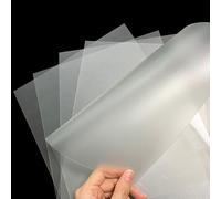 Frosted PP Plastic Sheets 200×200mm Semi-Transparent Polypropylene Panels Plates 0.3-3mm Thick Matte Craft Boards For DIY Templates Signage Model Office Projects Display Covers(Thick:0.6mm10Pcs)