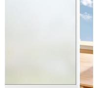 Frosted Privacy Glass Window Film 105 x 180 cm No Glue Anti UV Self Adhesive Sun Windows Frosted Static Cling for Home Bathroom Bedroom Office, Pure scrub