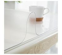 Frosted PVC Clear Table Cloth,Transparent Table Protector,Waterproof Heat Protection Table Cover for Table Kitchen Cupboard Desk Dining Room, Rectangle (Thickness:2mm,Size:55x90cm/21.6x35.4in)