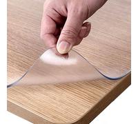 Frosted PVC Table Protector 1.5mm Thick - 15.75x70.87in Heat Resistant Waterproof Wipeable Matte Plastic Table Cover for Dining Room Kitchen Office Coffee Tables