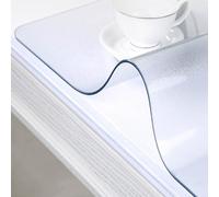 Frosted PVC Tablecloth 1.5mm Heavy Duty - Waterproof Non-Slip Table Cover for Kitchen Dining Table,Heat Resistant & Easy to Clean Desk Mat Protector for Home Restaurant Use (11.81x11.81in/30x30cm)