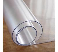 Frosted PVC Tablecloth - 1.5mm Thick Waterproof Table Cover | Non-Slip,Wipe-Clean Protector for Kitchen,Dining & Office Desks | Custom Size,Durable,No Shrinkage,47.24x98.43in/120x250cm