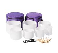 Frosted Quartz Crystal Singing Bowl, 6-12 Inch Kit, For Meditation,Yoga, Spiritual, Body Healing, With Heavy Duty Carrying Bag, Singing Bowl Mallets，440hz