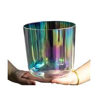 Frosted Quartz Note Crystal Singing Bowl, 432hz,Clear For Stress Reduction, Balancing Body Chakra, Sound Healing, Meditation, Prayer, Buddhist, Yoga(6 Inch E)