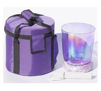 Frosted Quartz Note Crystal Singing Bowl, 432hz,Lavender Clear Crystal Singing Bowl, Alchemy Bowl for Yoga Meditation & Sound Healing, Sound Bowl with Heavy Duty Carrying Case(With case)