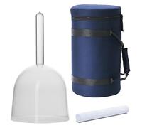Frosted Quartz Note Crystal Singing Bowl, 440Hz,7 Inch Handle Quartz Sound Bowl with Carry Case and Suede Mallet, Handheld Clear for Yoga Meditation & Sound Healing(B Note)