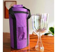 Frosted Quartz Note Crystal Singing Bowl, 440Hz,Cosmic Light Handle with Mallet & Handle Case, Quartz Chakra Clear Sound Bowl for Yoga Meditation Sound Healing(8 inch E Note)