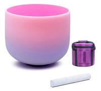 Frosted Quartz Note Crystal Singing Bowl, 440Hz,Frosted for Yoga Meditation(Bowl+bag)
