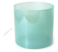 Frosted Quartz Note Crystal Singing Bowl, 6 Inch Green Crystal Clear Singing Bowl, With Free Acrylic Striker & O-ring, 432hz For Sound Healing And Meditation, Prayer, Stress Reduction(B Note)