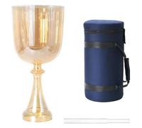 Frosted Quartz Note Crystal Singing Bowl, 7 Inch 432Hz With Carry Case And Acrylic Striker, Meditation Prop, Relieves Fatigue And Anxiety(G Note)