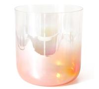 Frosted Quartz Note Crystal Singing Bowl, 7 Inch Clear 432HZ Quartz Chakra Bowl, With Acrylic Striker & O-ring, Alchemy Crystal Sound Bowl, For Yoga Meditation Sound Healing(D Note)