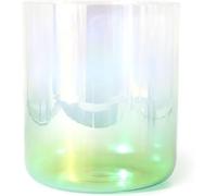 Frosted Quartz Note Crystal Singing Bowl, 7 Inch Clear Green Crystal Singing Bowl, 432HZ Sound Bowl Chakra Bowl, For Yoga Meditation & Sound Healing, With Acrylic Striker & O-ring(A Note)