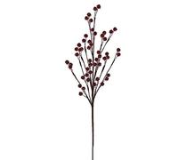 Frosted Red Berry Spray Pick x 3 for Flower Arrangements. 45cm