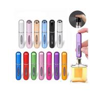 (frosted, Rose Red) 5ml Travel Refillable Perfume Atomizer Mini Perfume Bottle Container Portable Spray Bottle Underfill Empty Travel Bottl Tool