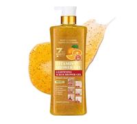 Frosted Shower Gels,1000ml Long Lasting Fragrance Super Whitening Shower Gel 7 Days Whitening Oil for Face Body Skin Brightening Exfoliator Body Wash Orange