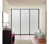 Frosted Static Cling Window Stickers PVC Film for Privacy and Light Filtering in Bathrooms and Homes (B)
