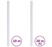 (frosted stripes, 0.6 x 10 m + 0.6 x 20 m/ 3 pcs) vidaXL Privacy Window Film Window Treatment Milk Glass Adhesive for Office