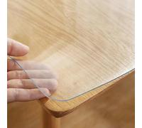 Frosted Table Protector 17x72 Inch, 1mm Thick, Oil-Proof & Water-Resint Plastic Cover for Dining Room, Coffee Table, Writing Desk - C Soft Pad