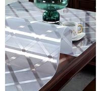 Frosted Translucent Table Protector Office Desk Mats 21x33 Inch Waterproof Plastic Tablecloth 1.5mm Thick Clear PVC Vinyl Table Desk Pad Writing Mat Protector for Kitchen Office Desktop