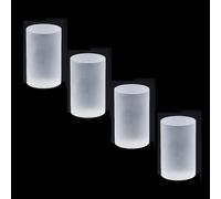 Frosted White Acrylic Cylinder Display Stand Set - 4 Pcs 5cm Diameter 10cm High - Perfect for Home Decor Retail Displays and Craft Projects