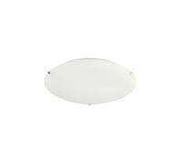 Frosted White Flush Glass Ceiling Light Fitting with Soft Swirl Decoration Happy Homewares White 10 inches