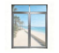 Frosted Window Film 70 x 245 cm Heat Control UV Blocking Shop Window Privacy Film Static Cling Non-Adhesive Reusable for Home, Bathrooms, Kitchens and Offices, Lines