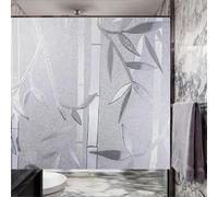 Frosted Window Film Privacy Film 70 x 700 cm Opaque Sticker Vinyl Glass Static Cling No Glue Sun Blocking Window Privacy for Living Room and Office, Black