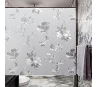 Frosted Window Film Privacy Film 90 x 700 cm Opaque Sticker Vinyl Glass Static Cling No Glue Sun Blocking Window Privacy for Living Room and Office, Phoenix Flower