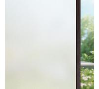Frosted Window Film Privacy for Glass Windows 115 x 1000 cm No Glue Anti UV Self Adhesive Sun Privacy Film for Glass Windows for Home Bathroom Bedroom Office, Pure scrub