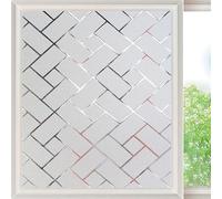 Frosted Window Film Self Adhesive 65 x 100 cm Frosted Window Sticker Non-Adhesive Static Clings, No Glue Anti UV Sun Block, Reusable for Home Office, Trellis
